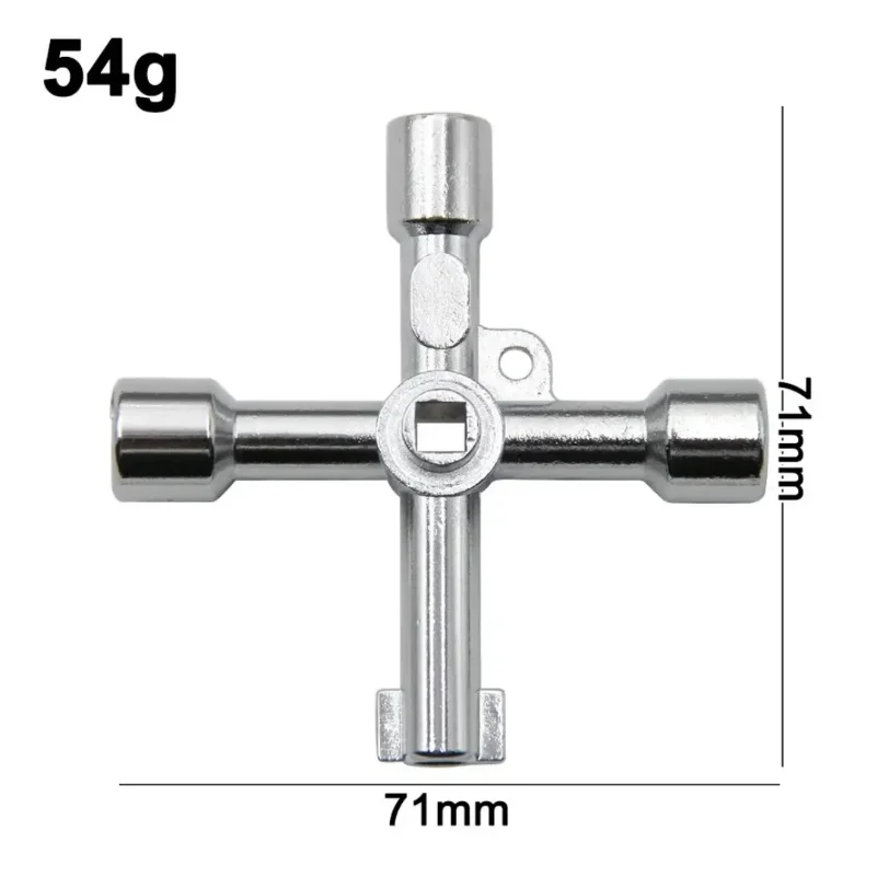Multifunctional 4-in-1 Cross Portable Silver Hand Screwdriver DIY Socket Screwdriver Head Combination