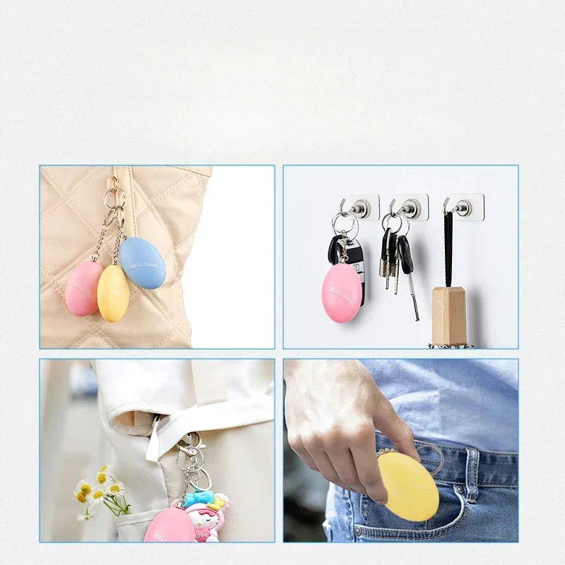 Egg Shape 120dB Personal Safety Emergency Alarm for Child Elder Security Protect Alert Keychain Self Defense Scream Loud