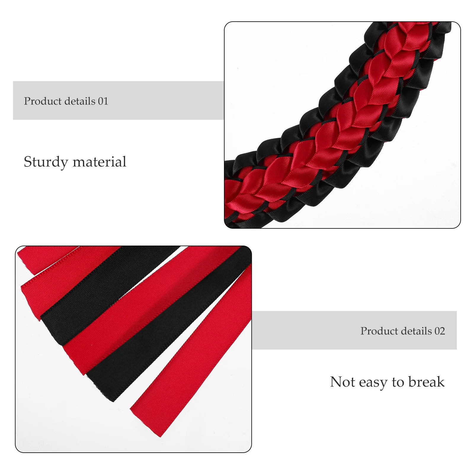 شريط التخرج ليس منسوج يدويًا من البوليستر المضفر إكليل الرقبة لملحقات حفلات التخرج في المدرسة الثانوية #5