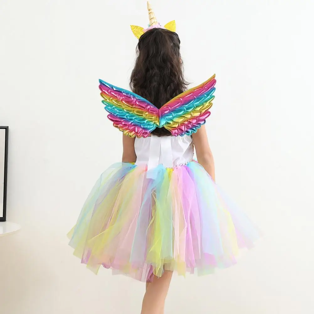 Wydajność dzieci Skrzydła anioła Kolorowe skrzydła anioła na występy dziecięce Lekki rekwizyt w stylu księżniczki na występy sceniczne