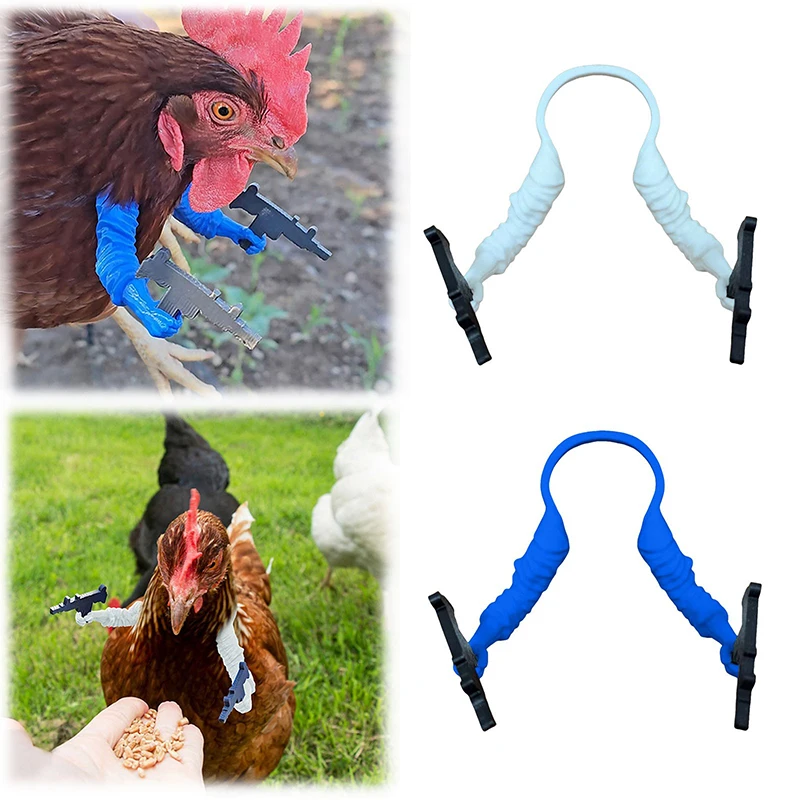 Novelty 3D Printed Chicken Poultry Arms With Gun Accessories Hilarious Coop Decor Chicken Costume Humorous Farm Prank Decor