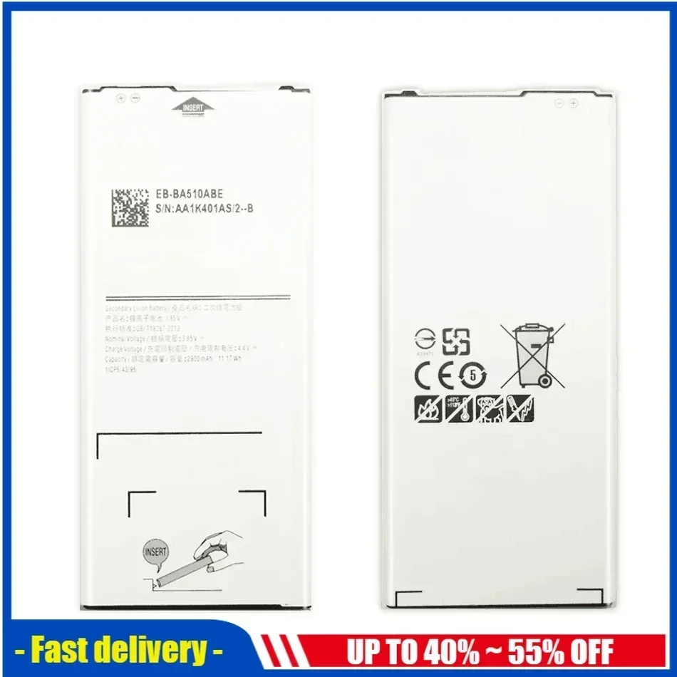 2900mAh Mobile Phone Batteries For Samsung Galaxy A5 2016 A510 A510F A5100 A510M A510FD A510K A510S EB-BA510ABE Smartphone