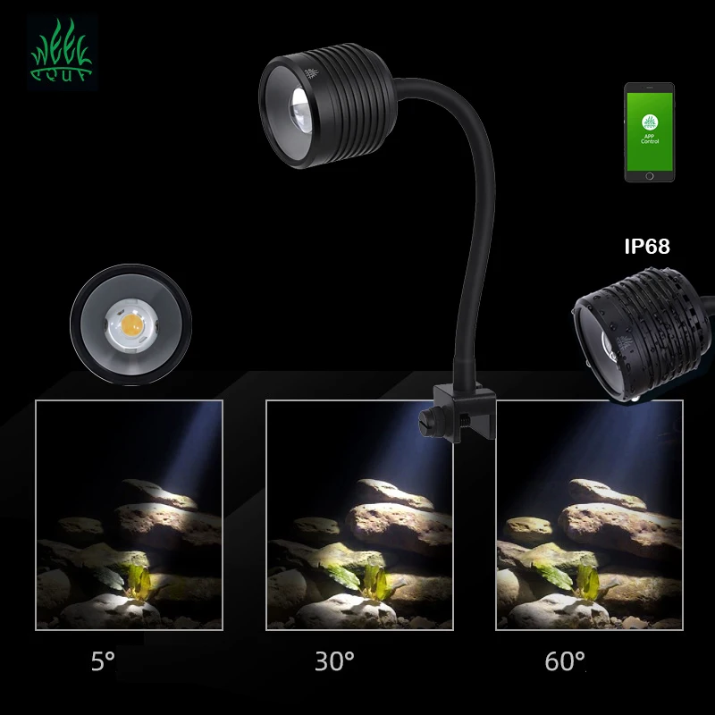 Aqua Week Lamp Mini7pro-F Aquarium Led Light Waterproof Plant Mini Fish Tank Lighting Fishbowl Accessories Terrarium Supplies