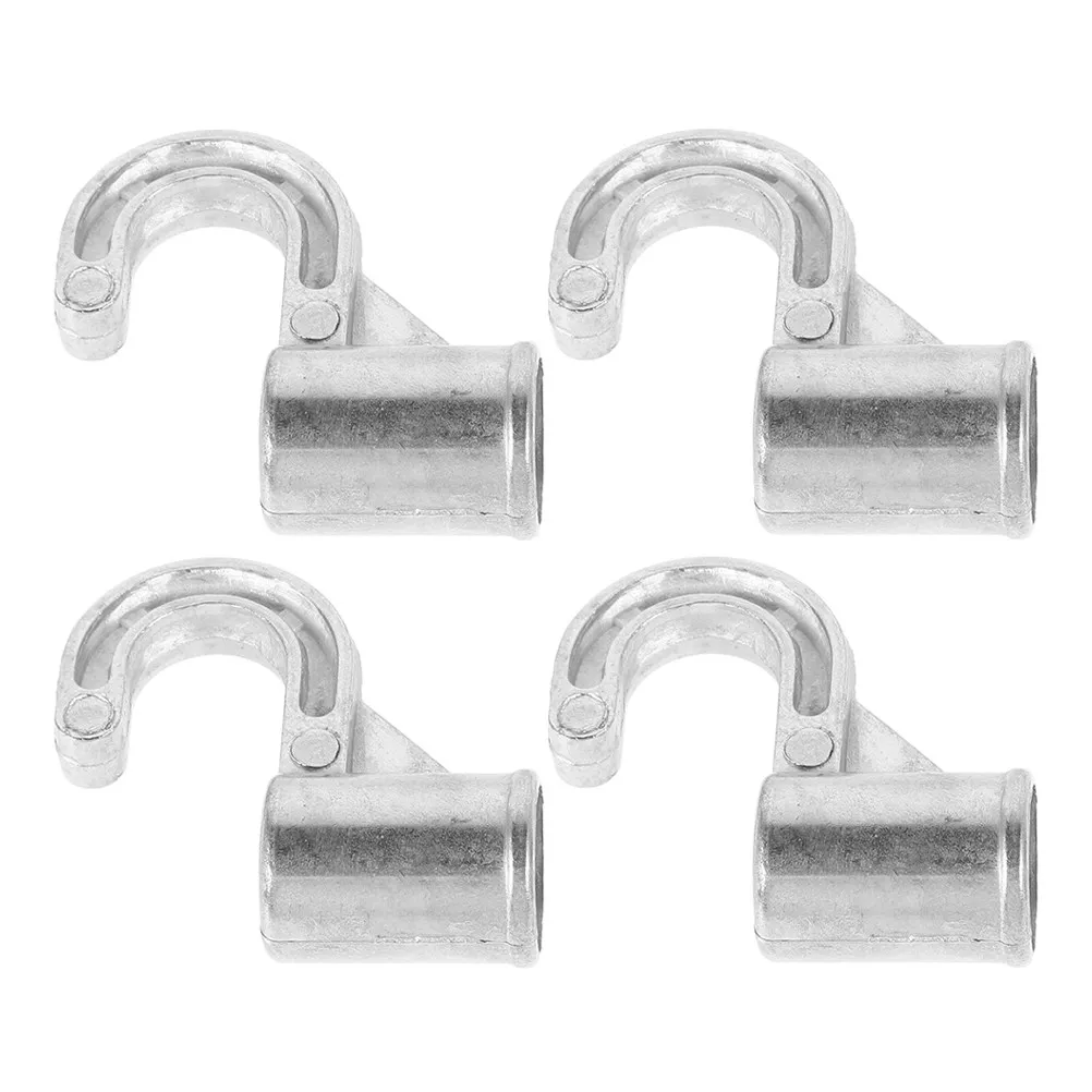 4Pcs Metal Closet Hooks Thickened Aluminum Alloy Heavy Duty Wardrobe Rod Hooks Closet Space Saver Hanger Connectors for Clothes view 5
