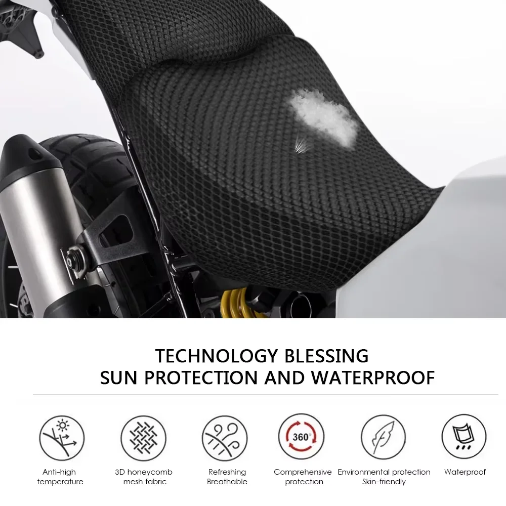TENERE 700 World Raid Motorcycle 3D Nylon Insulated Seat Cover For Yamaha Tenere700 T700 Seat Cushion Honeycomb Mesh Seat 2026