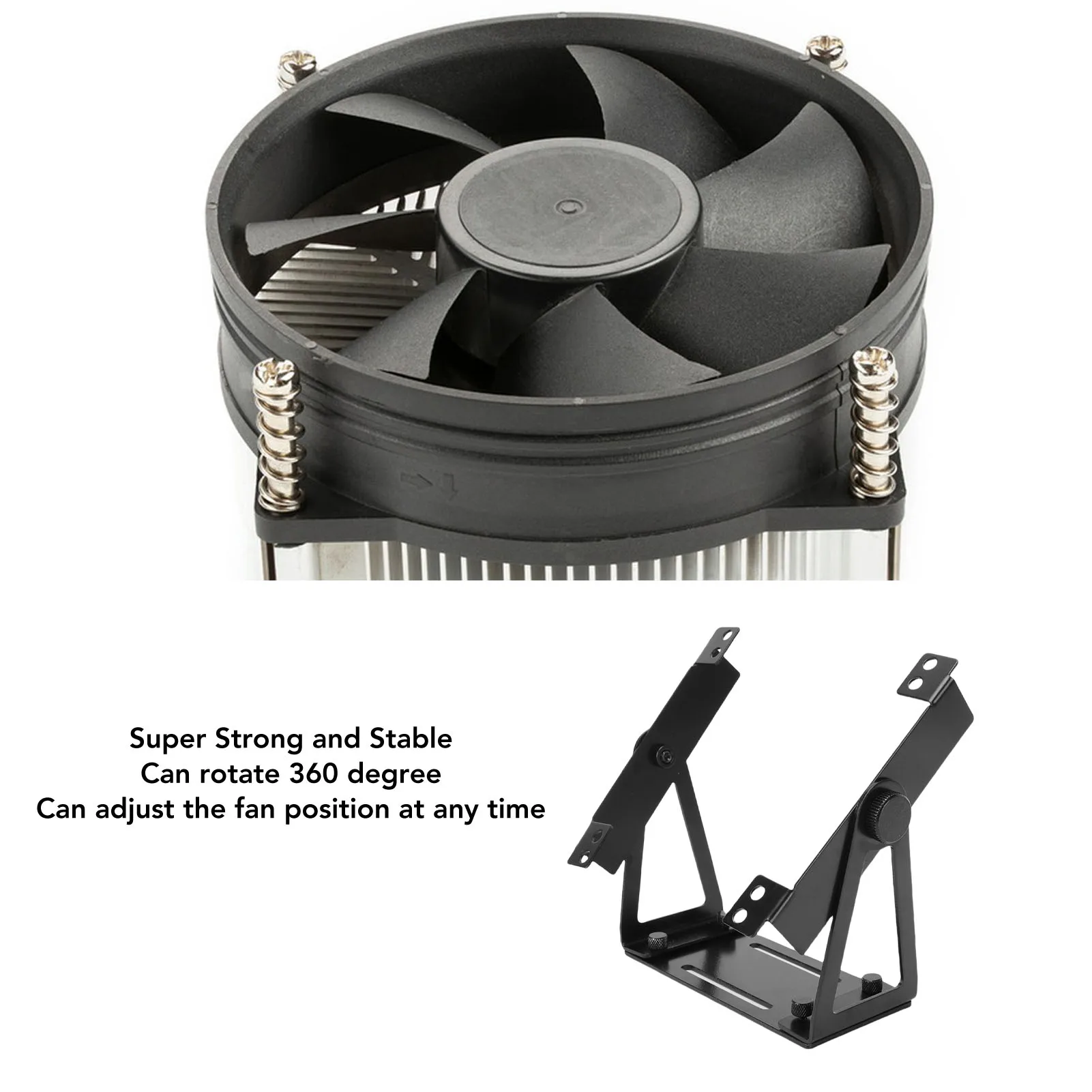 360 Degree Pivoting Multi Purpose Fan Mount Desk Fan Stand Mount for 120mm 140mm PC Computer Fans Computer Fan Mount Holder