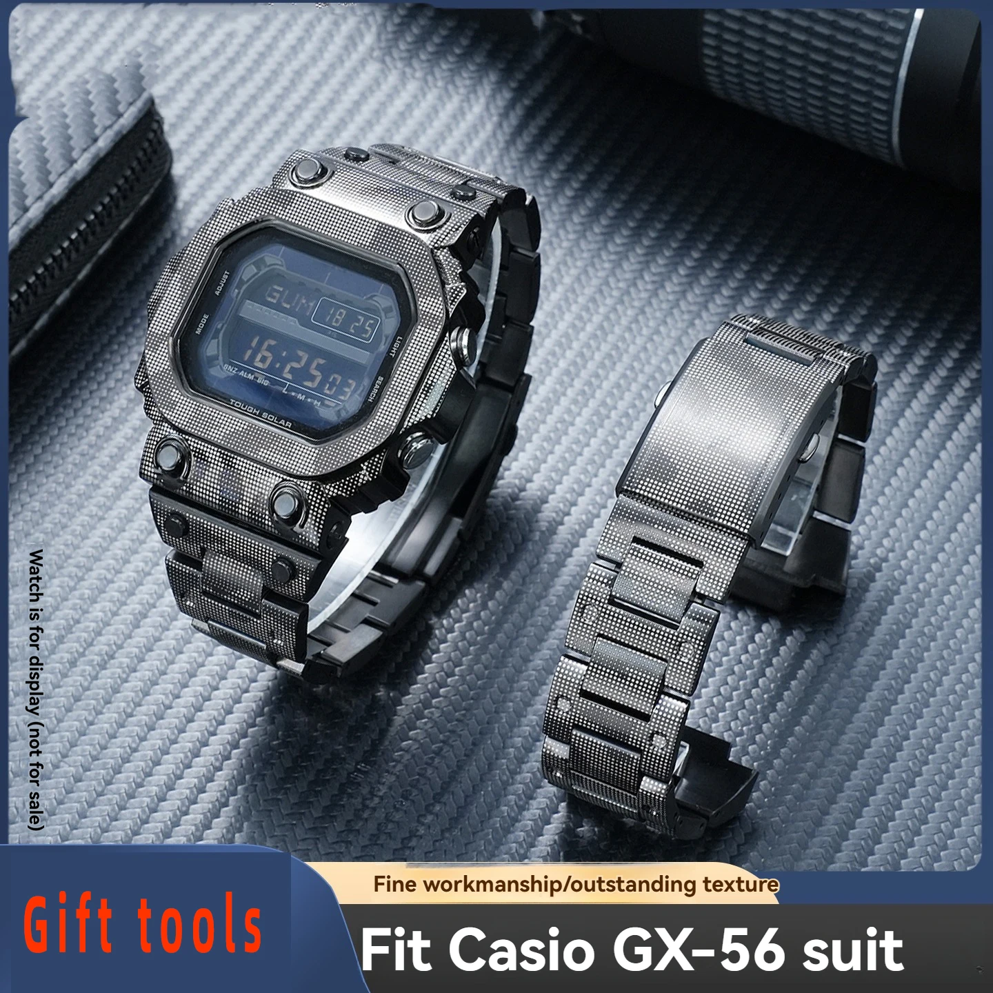

Комплект камуфляжного стального корпуса и ремешка GX-56BB для Casio GX56 GXW-56BB, аксессуары для браслета из нержавеющей стали с инструментами