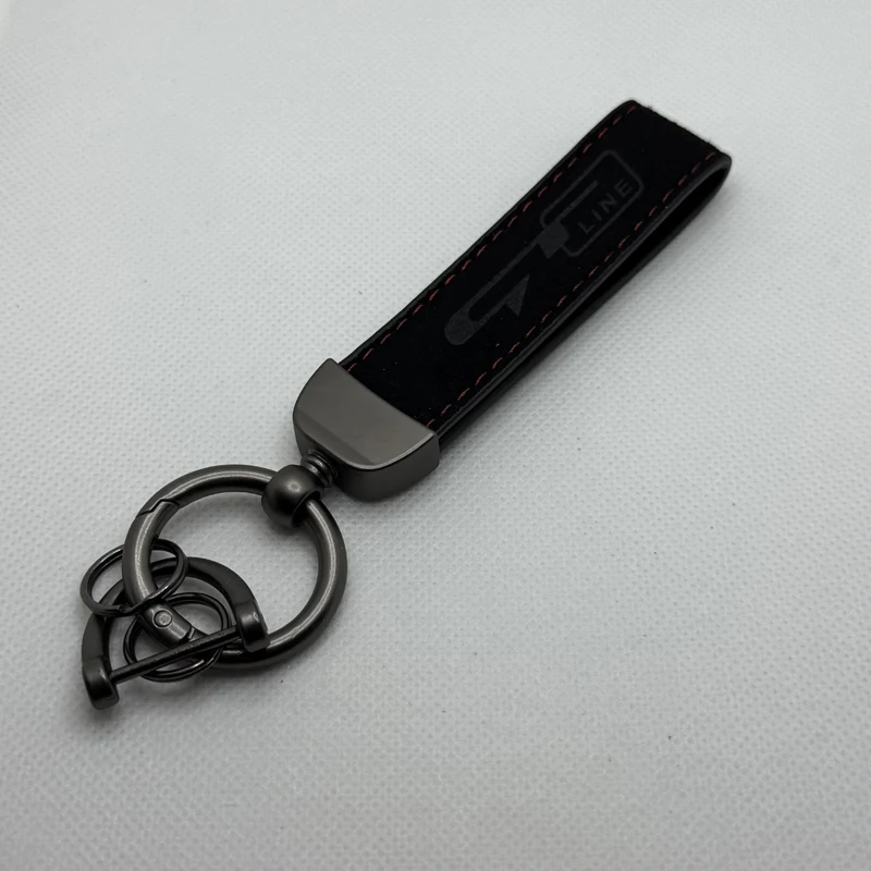 LLavero de cuero de gamuza de alta calidad para GT LINE Sportage Picanto K5 K3 Stonic, accesorios de llavero de cuero de moda