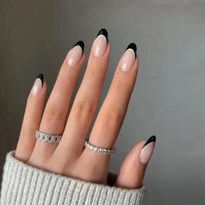 Cross Border Exclusive Supply of Wearing Nail Products, Fake Nails, French Style Nail Enhancement, Minimalist Style Nail Patches