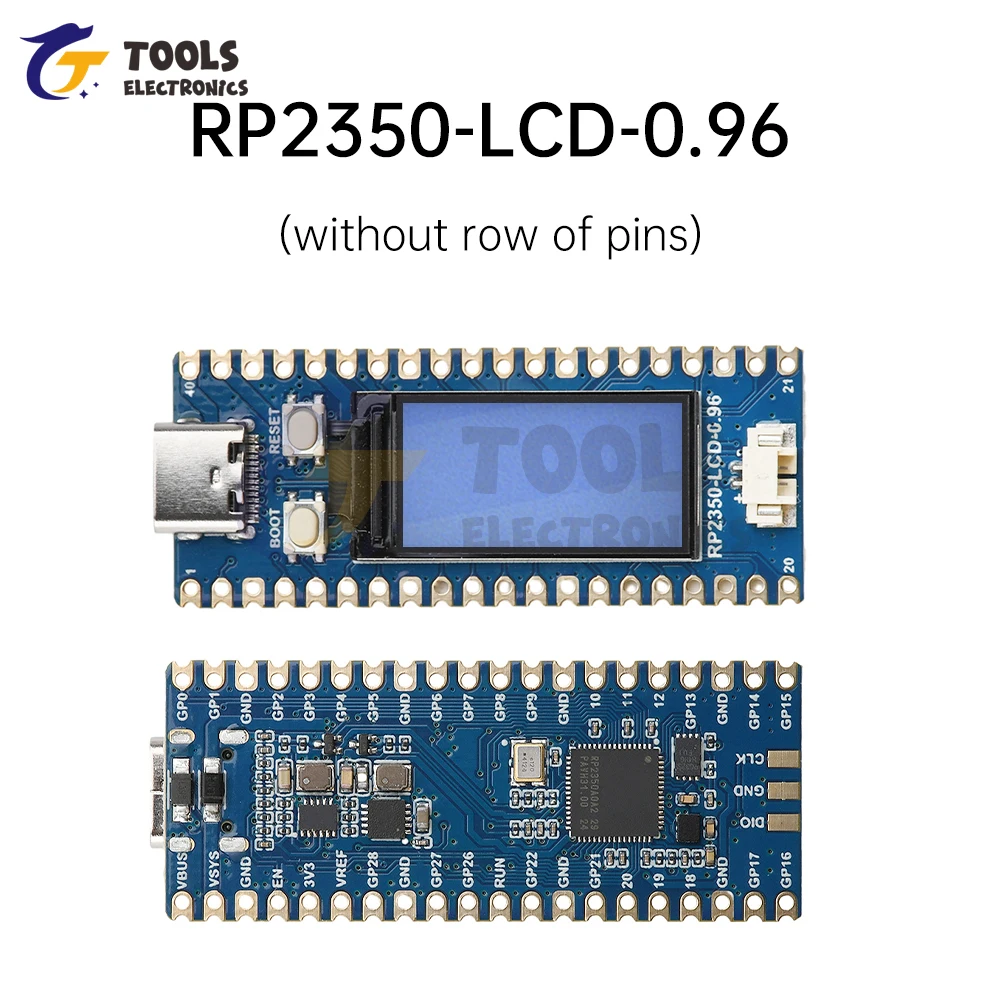 RP2350-LCD-0.96 Microcontroller Development Board RP2350A Dual Core Dual Architecture Type-C with 0.96-Inch LCD Display Screen