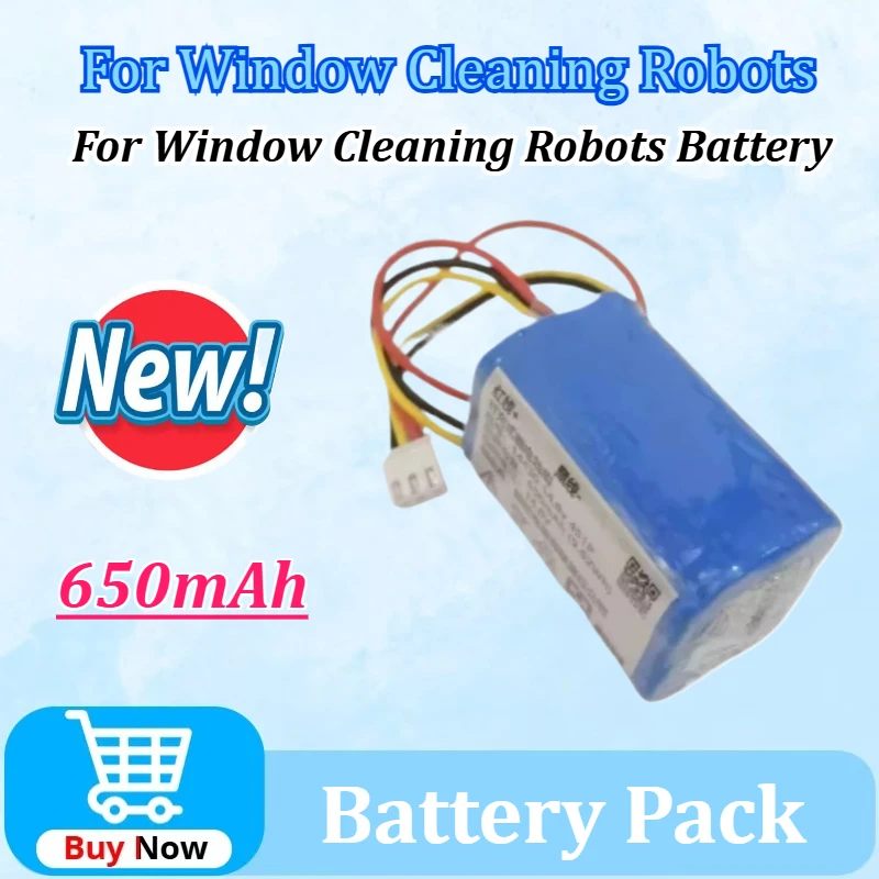 

New 14430 14.8V 4S1P 9.62Wh for Window Cleaning Robots Battery Rechargeable Lithium Battery Pack High-Capacity