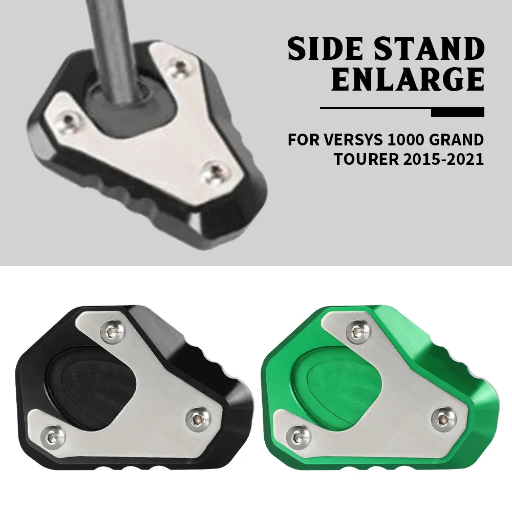 FOR Kawasaki Versys 1000 Grand Tourer 2015-2021 CNC Foot Side Stand Pad CNC Kickstand Foot Enlarger Support Extension Anti-skid