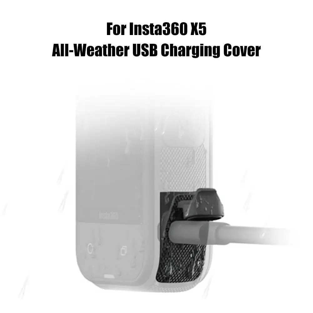 Per Insta360 X5 Copertura di ricarica USB per tutte le stagioni Porta di ricarica Copertura di protezione dalla pioggia per Insta 360 X5 Accessori originali