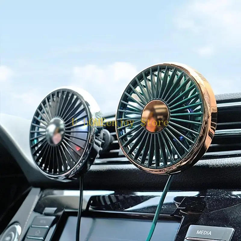 

B0KF 5V USB Powered 3-Speed Portable Mini Car Fan Auto Air Cooling Strong Wind