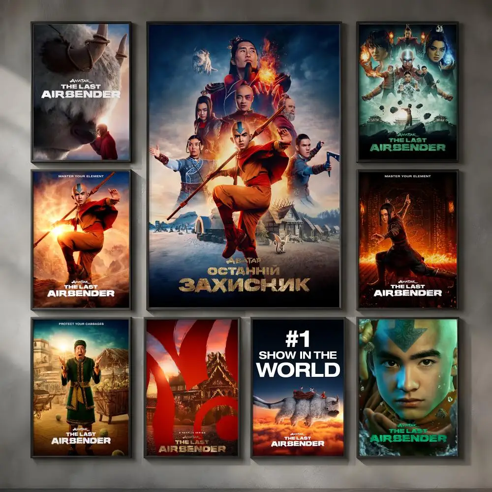 Anime A-Avatar The Last Airbender-r Poster Vintage Self Adhesive PP Wall Art for Living Room Bar Bedroom Home Decor Gift
