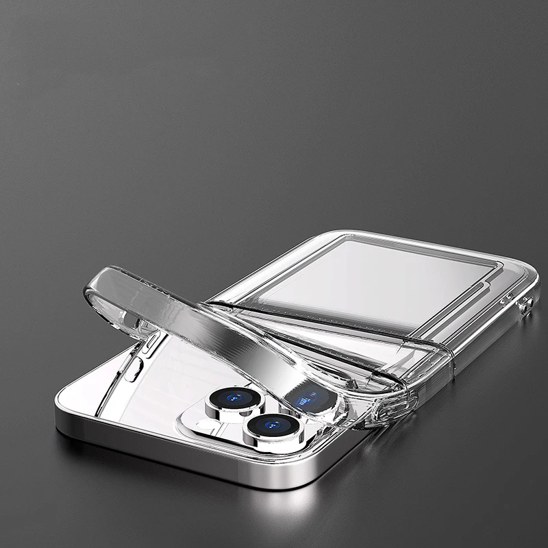 Card Holder Phone Clear Case for iPhone 16 15 Pro Max 14 Plus 13 Mini 12 11 X XS XR SE 2022 2020 16Pro Wallet Cover Accessories