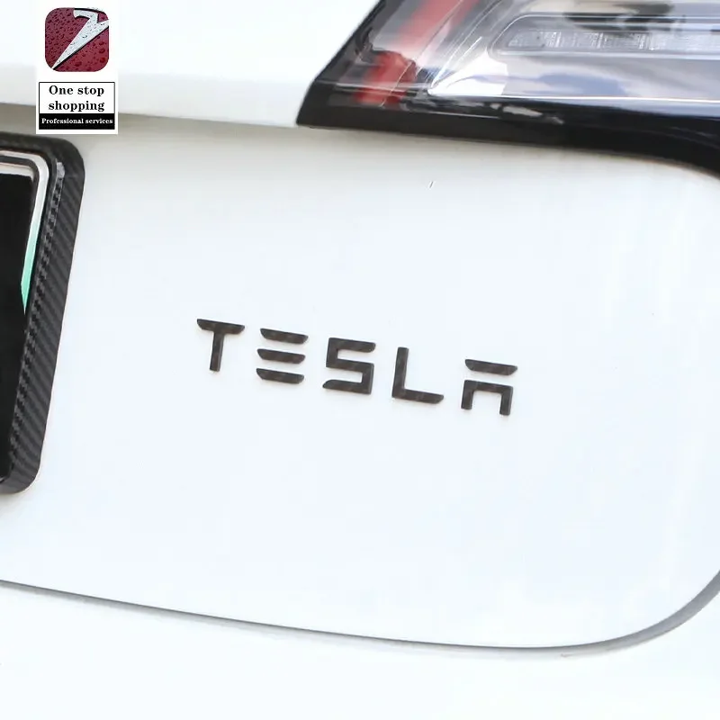 for Tesla Model 3Y Renewal 3 genuine carbon fiber replacement car logo front and rear letter logo accessories modification