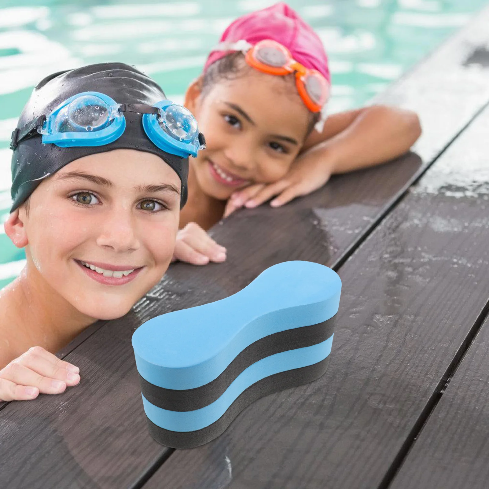 

Swimming Training Aid Eva Pull Buoy Leg Float Board Improve Posture Stability Durable Design Adults Pool Workouts
