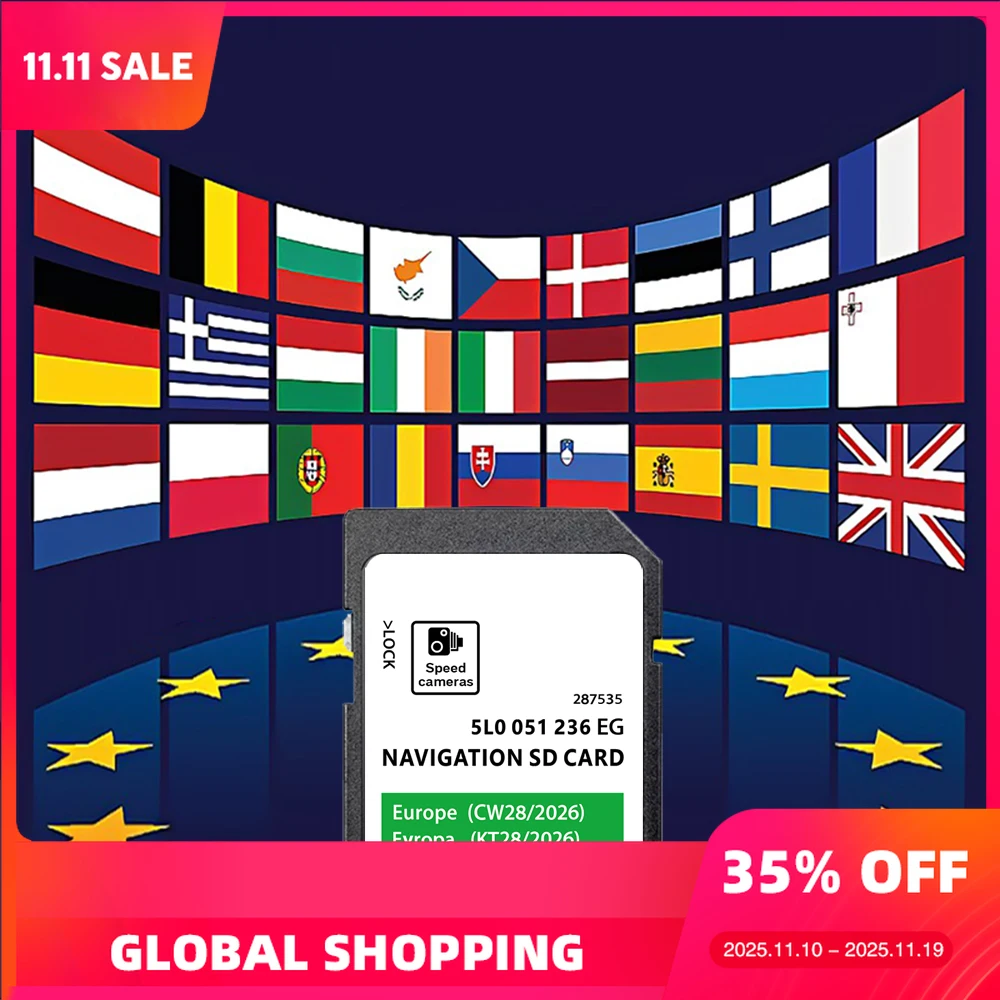 

Navigation MIB2 SD Card for Skoda Superb Fabia Rapid Car 5L0051236EG Latest Update 2026 Sat Nav Map UK Europe