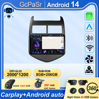 For Chevrolet Aveo 2 Sonic T300 Car Radio Stereo head unit Multimedia Player Screen Navigation No 2din DVD 5G Android 14 WIFI