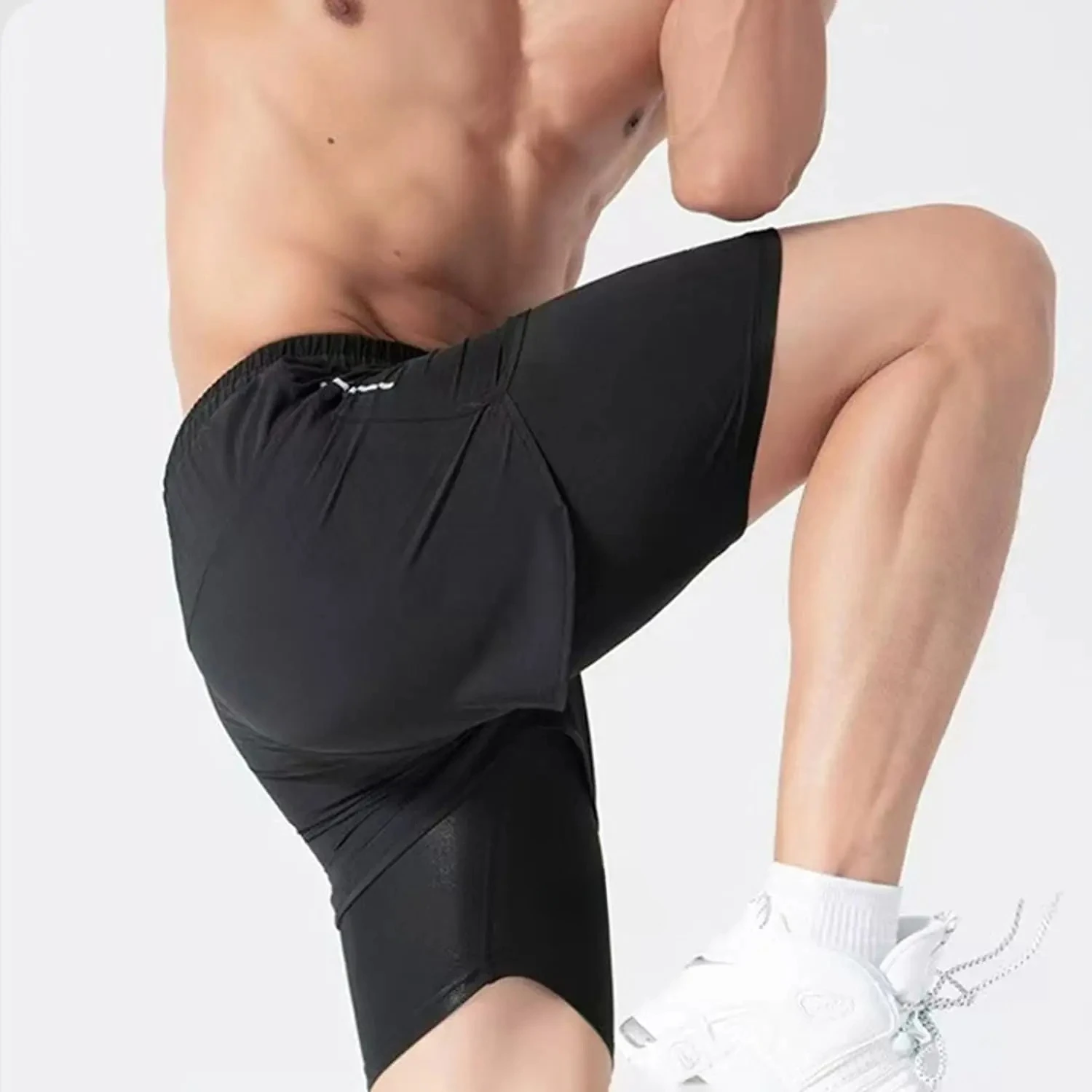 Men's Swim Trunks Quick Dry Athletic Shorts with Compression Liner for Beach Pool Running Gym - view 4