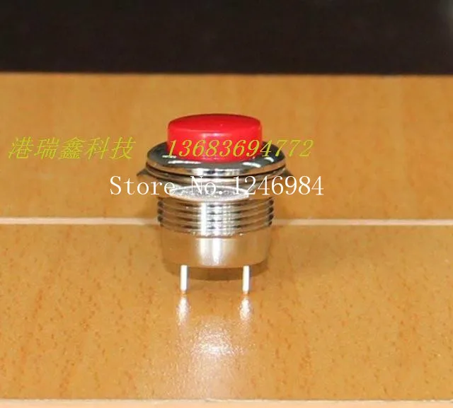 [SA]M16 electronic switch reset button normally open red metal button switch PB02-MR by -pass--50pcs/lot