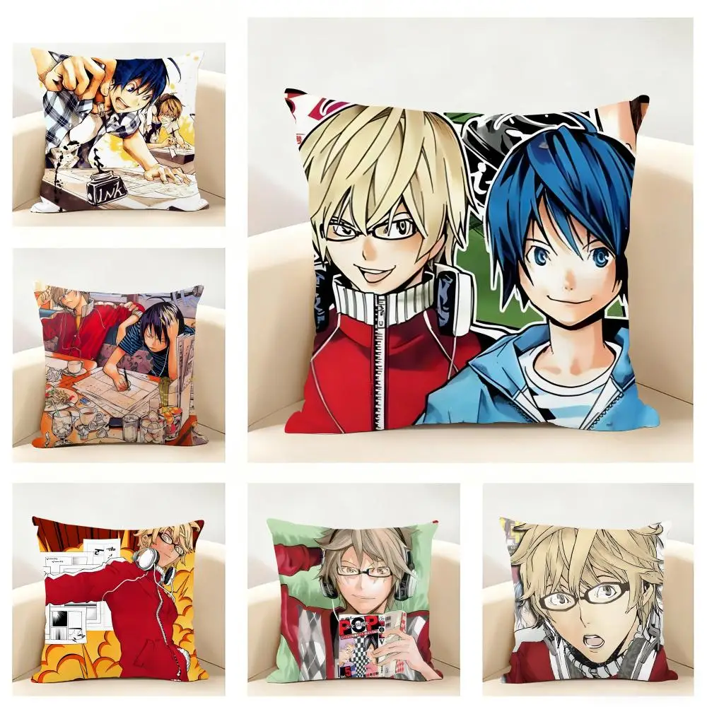 

Наволочка для подушки с изображением манги и аниме B-Bakuman, льняная, мягкая, для дивана, кровати, декора дома и комнаты