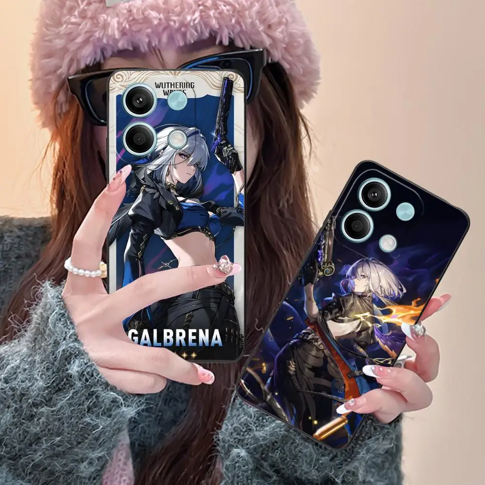 

Чехол для телефона Wuthering Waves Galbrena для Xiaomi Redmi Note 14 13 12 11 S Pro Plus 4G 5G с цветным принтом, красивый чехол для смартфона