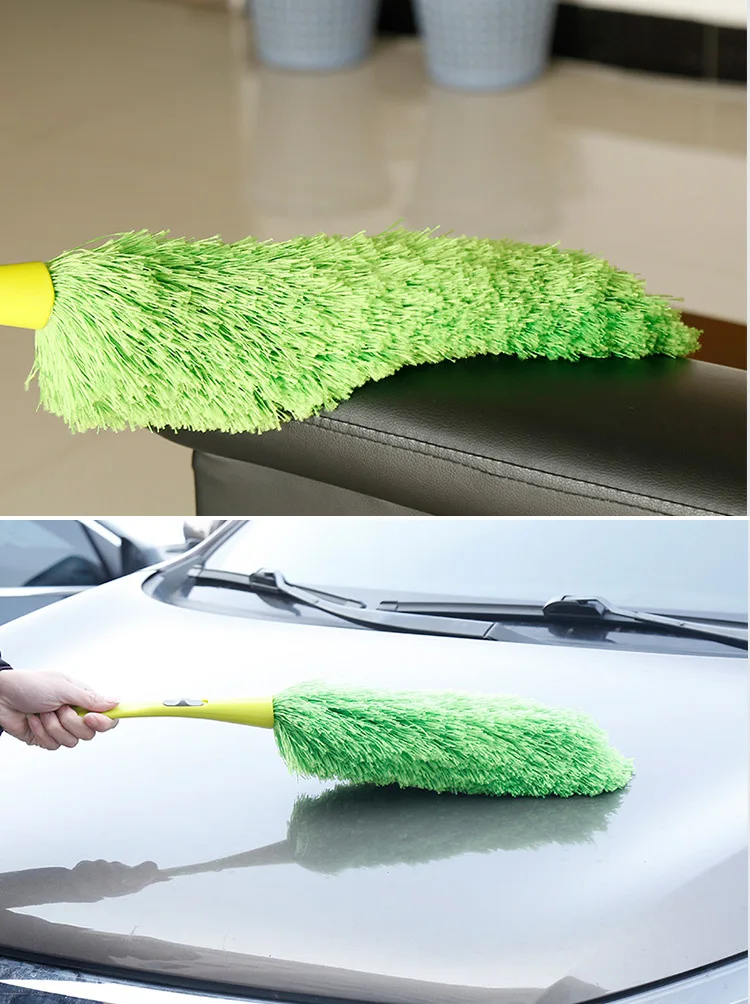 Soft Microfiber Cleaning Duster Dust Cleaner Handle Feather Static Anti Magic Household Cleaning Tools