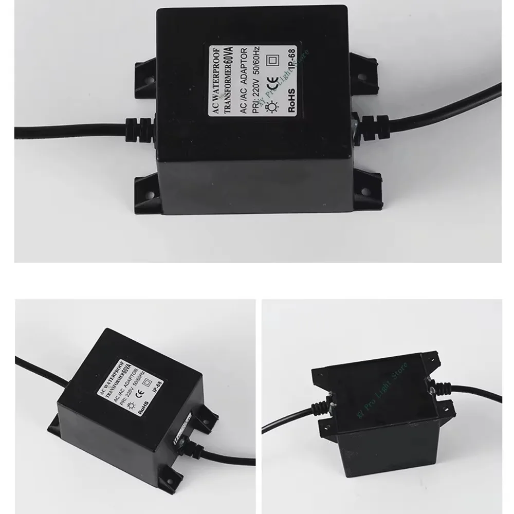 AC12V/24V Waterproof Transformer Underwater Light Adapter 85-265V LED Lighting Pool Light Power Supply 30W 60W80W Landscape Lamp