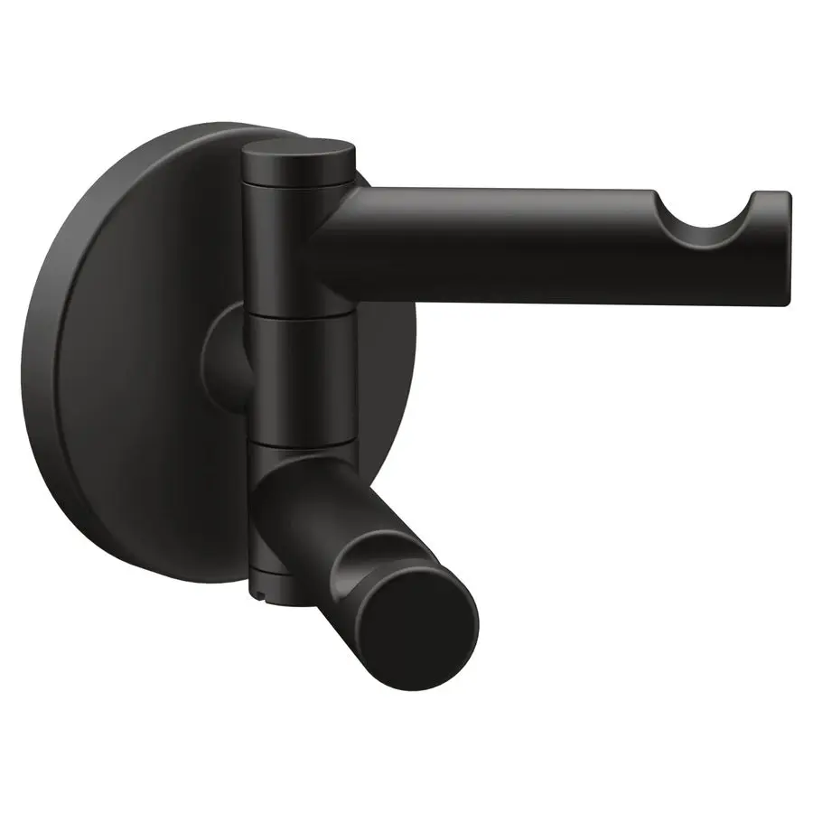 

Align Matte Black Modern Double Swivel Robe Hook, YB0402BL