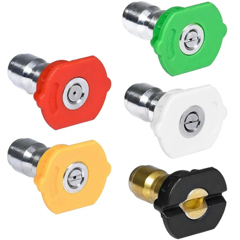 

1/4 "быстроразъемная садовая мойка высокого давления, распылительная насадка 0 15 25 40, 60 градусов, наконечник сопла для полива мыла, чистка сада и автомобиля