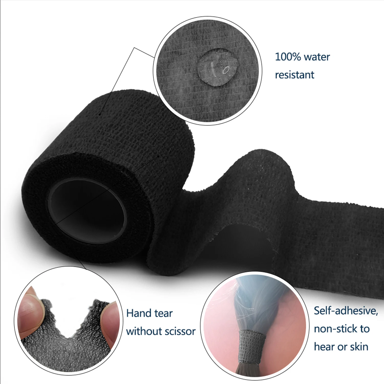 Sports Adhesive Tape Camouflage Tattoo Tapes Cohesive Bandage Elastic Finger Wrist Cover Kit Non-stick Water-proof Sport Wraps