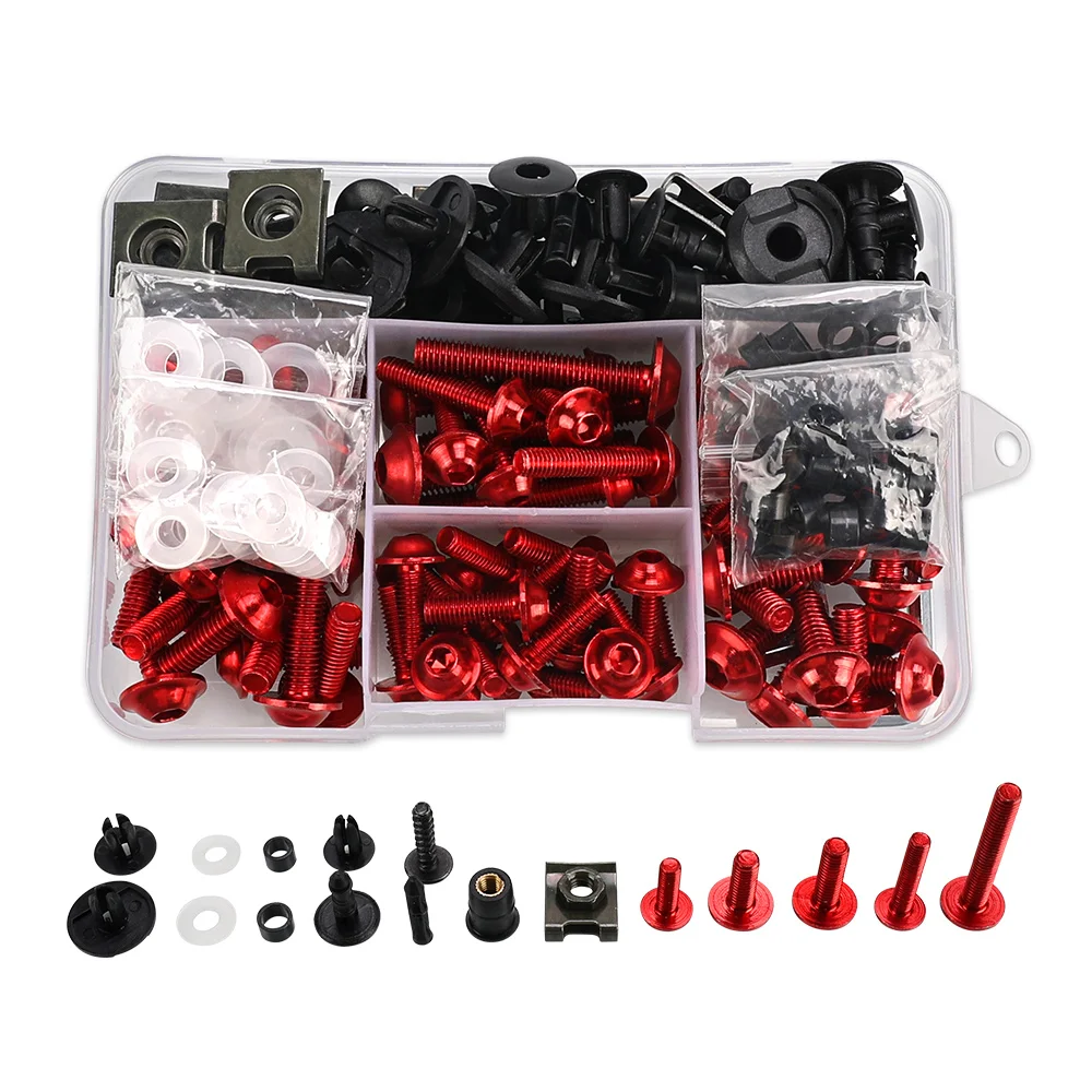 

Universal CNC Motorcycle Fairing Bolts Kit Body Fastener Clips Screws FOR honda cbr 600 f4i cb400 s2000 cbr600rr x4 cb400sf