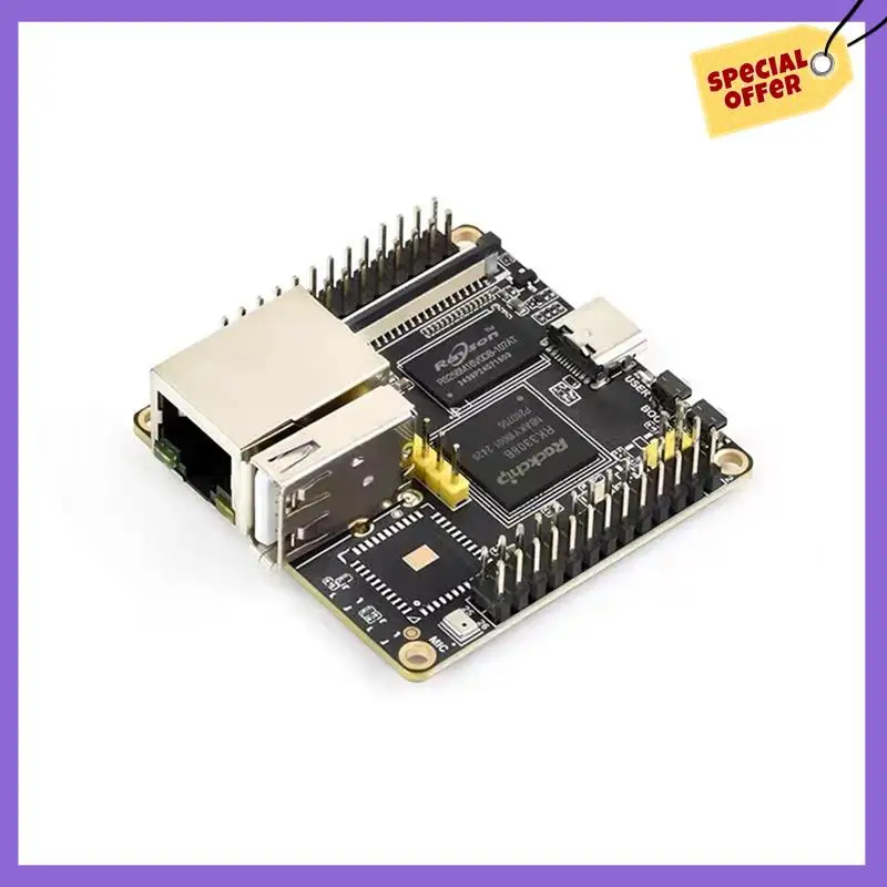 

-A96Z для Luckfox Nova RK3308B, макетная плата с модулем POE, встроенный EMMC-8GB, 512 МБ, кодек DDR3, аудиодекодер, модуль VAD