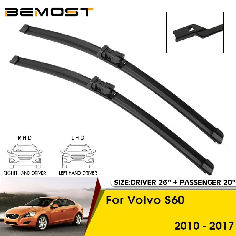 

Car Wiper Blades For Volvo S60 2010-2017 Windshield Windscreen Front Window Blades 26"+20" Car Accessories