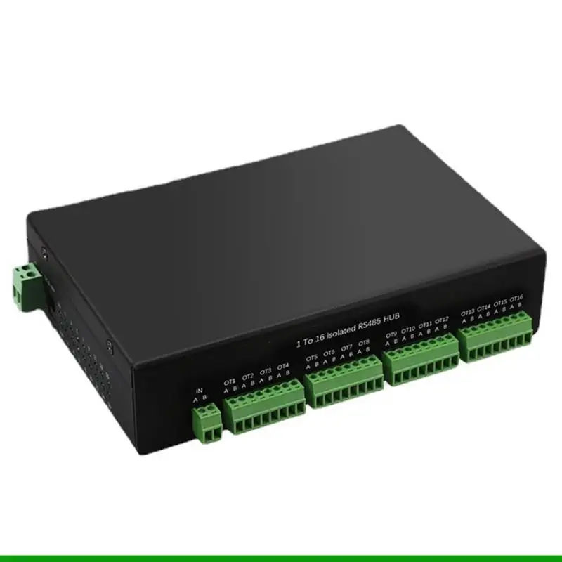 

U55C Industrial Serial Server Isolated RS485 HUB for Gateway Dual-way RS-485 1 In 16
