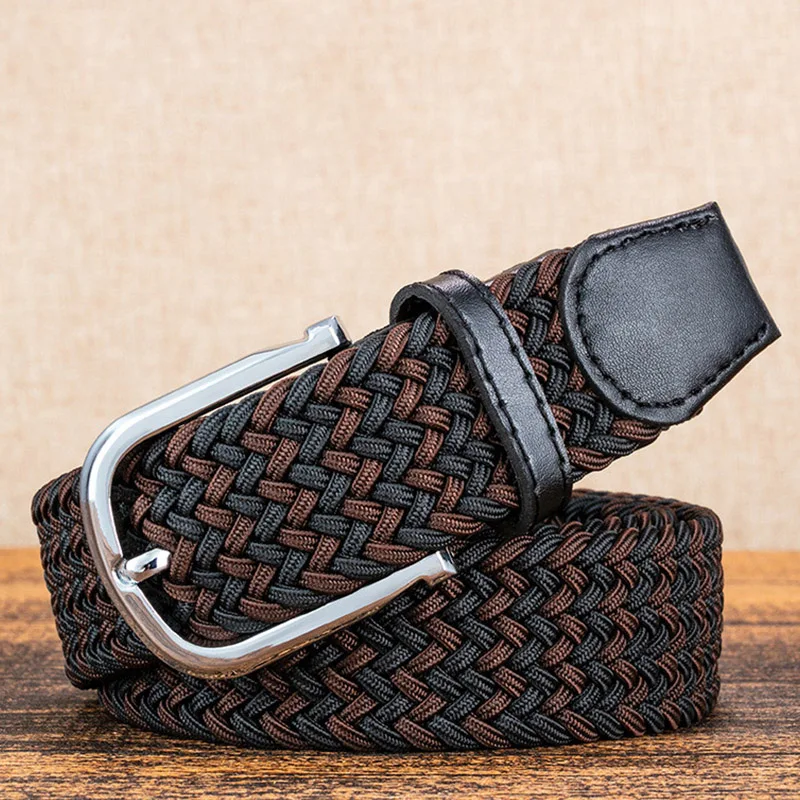 

2024 New Elastic Canvas Belt Korean Edition Casual Needle Buckle High Quality Men And Women's Army Hunting Training Travel Belt