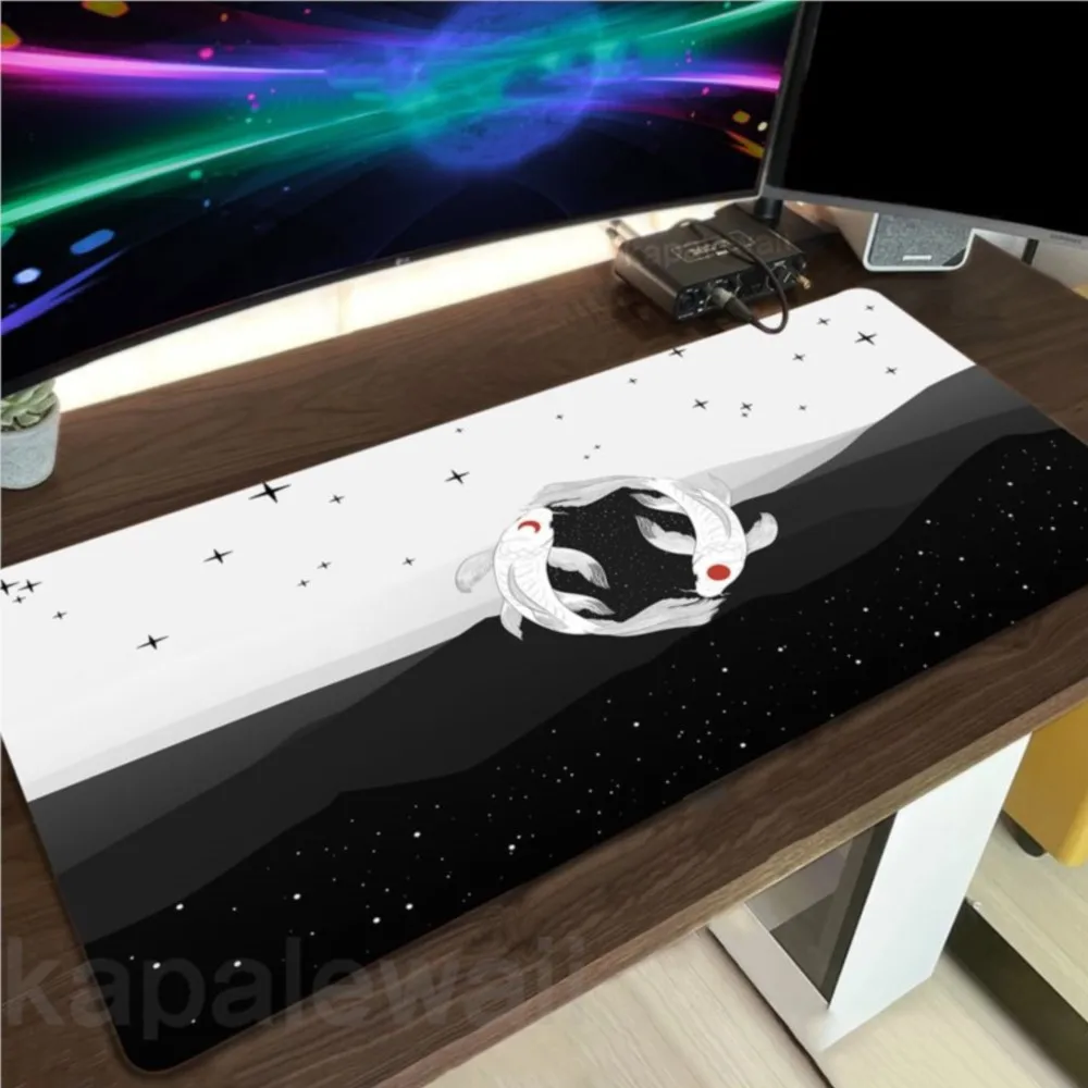 

Large Gamer Japanese Drgaon Mousepad Gaming Speed Mouse Pad Koi Fish Mouse Mat Game Accessories Keyboard Pads Sakura Desk Mat