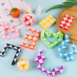 10Pcs Folding Magic Snake Ruler Puzzle Cube Antistress Educational Toys for Kids Birthday Party Favors Goodie Bag Pinata Fillers