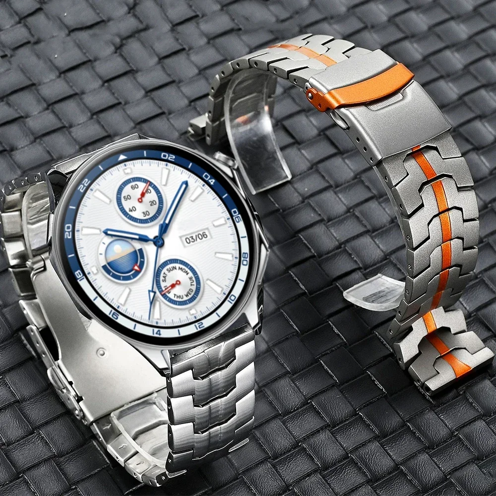 Pulseira luxuosa de aço inoxidável, 22mm, para oppo watch 4 pro x x2, pulseira de metal para oneplus watch 3 2 2r 46mm/realme watch s 2 3 pro belt