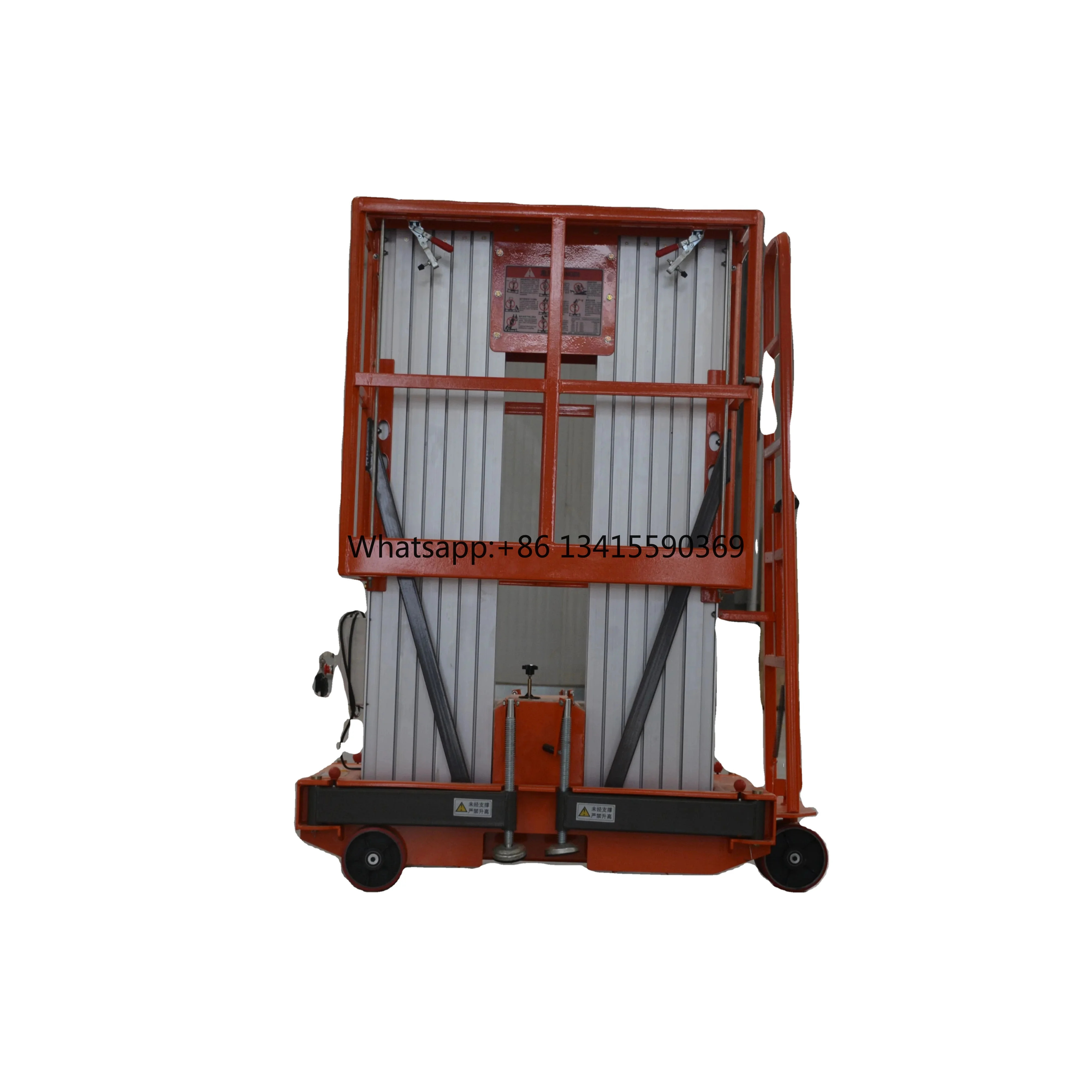 Double Mast Aluminum Alloy Mobile Electric Lift Platform Elevators Lift Hydraulic Aerial Platform