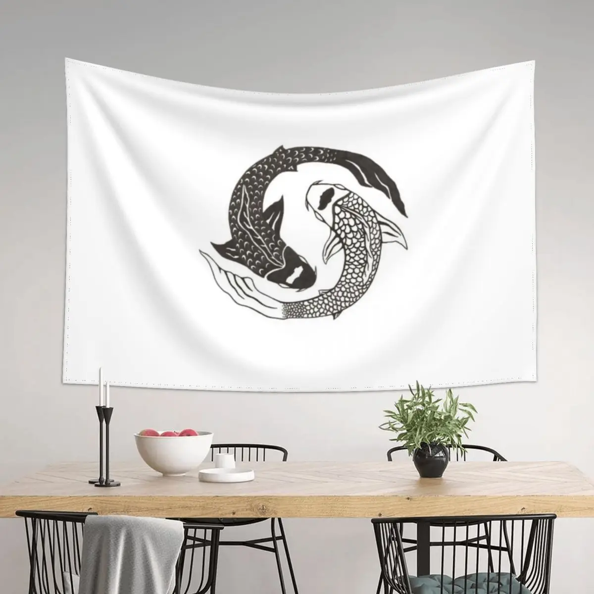 

Koi Yin Yang Tapestry Home Decorations Aesthetic Room Decor Bedroom Decor Tapestry