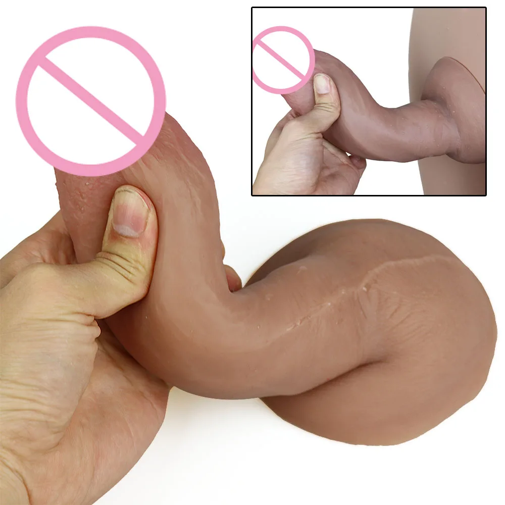 Skin Slicone Soft Suction Cup Big Huge Dildo Realistic Male Artificial Penis Dick Adult Sex Toys Women Strapon Dildos Products