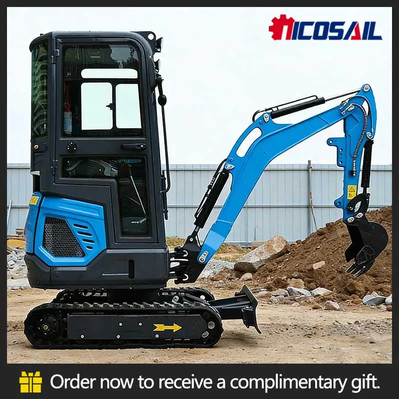 Compact 1.8ton Mini Excavator with Kubota Power - Smooth Operation for Sidewalk Renovation & Debris Removal