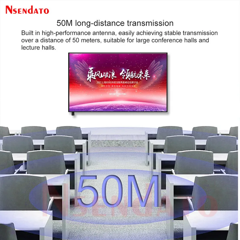 50M Wireless Extender HDMI Video Transmitter Receiver HDMI Wireless Display Screen Sharing TV Stick Adapter For PC TV Projector