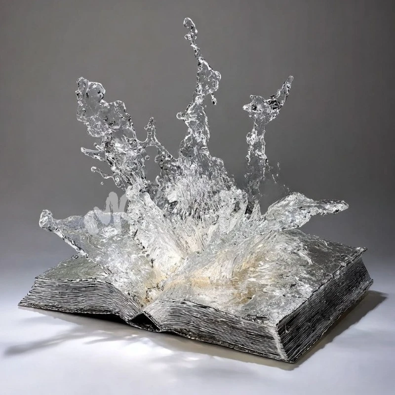 Transparent resin ice crystal sculpture outdoor hotel courtyard lobby sales office soft decoration arts and crafts
