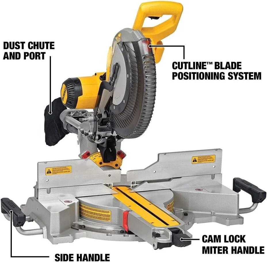 Serra de esquadria deslizante cônica dupla, 12 polegadas, composto (DWS780)