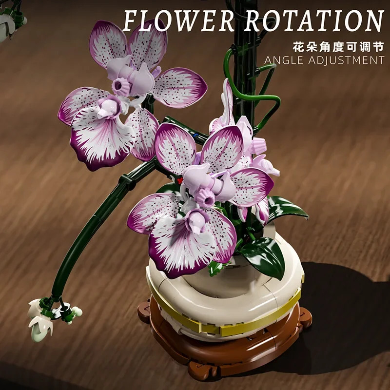

Bouquet Plant Building Block Home Decoration Flowers Oncidium MOC Orchid DIY Mini Bricks Flower Toy for Woman Girls Holiday Gift