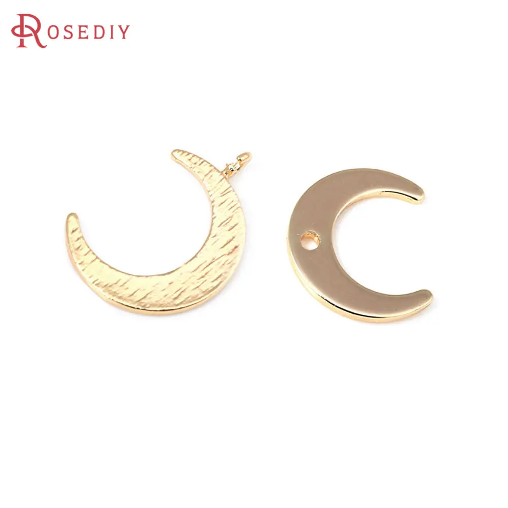 

18K Gold Color Brass Moon Charms Pendants High Quality Diy Jewelry Making Supplies Necklace Earrings Accessories for Women